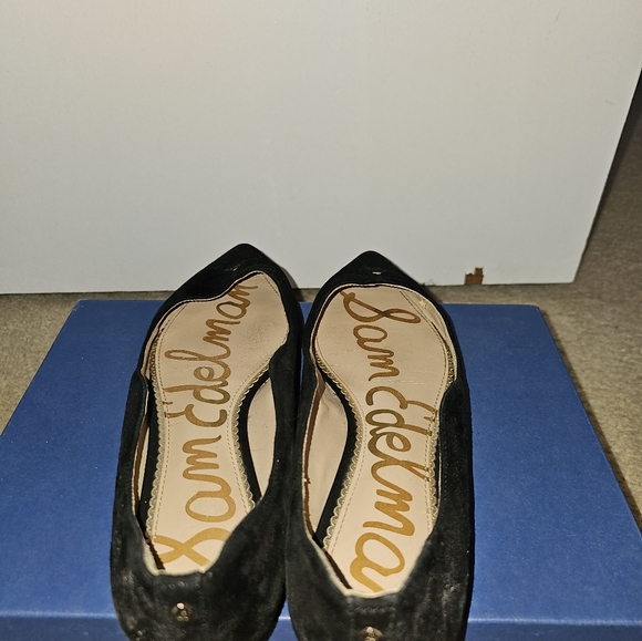 Sam edelman pointed suede black ballet flats 8.5 - Picture 3 of 3
